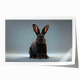 Rolled print of a whimsical rabbit design from the "Animals A Wild Life" collection, showcasing vibrant colors and playful details, ideal for nursery decor.