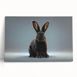 Colorful rabbit-themed wall art on stretched canvas, showcasing a whimsical design ideal for children's rooms or playful decor. Features vivid colors and fine details, enhancing any space with a touch of nature-inspired charm.