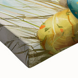 Close-up of a stretched canvas featuring a whimsical rabbit design from a wildlife collection, showcasing vibrant colors and intricate details, perfect for animal lovers and home decor enthusiasts.