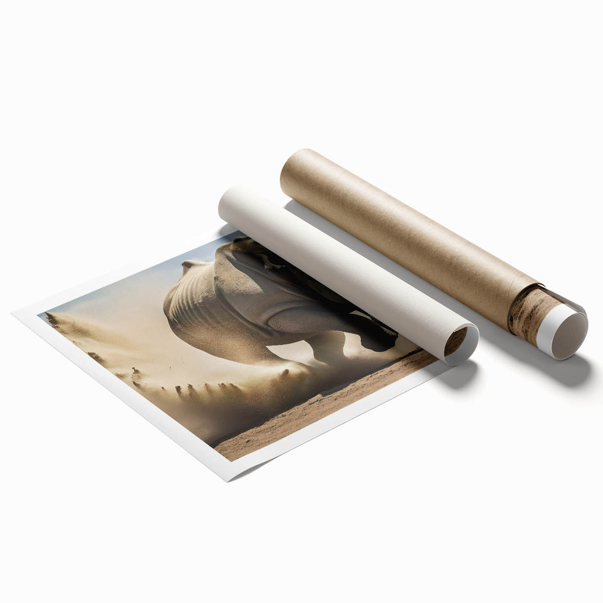 Rhinoceros wall art design featuring a striking illustration of a majestic rhino in a natural setting, perfect for wildlife enthusiasts and home decor.