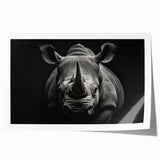 Rhinoceros-themed wall art print showcasing a vibrant, stylized depiction of a rhino in a natural habitat, ideal for wildlife enthusiasts and home decor.