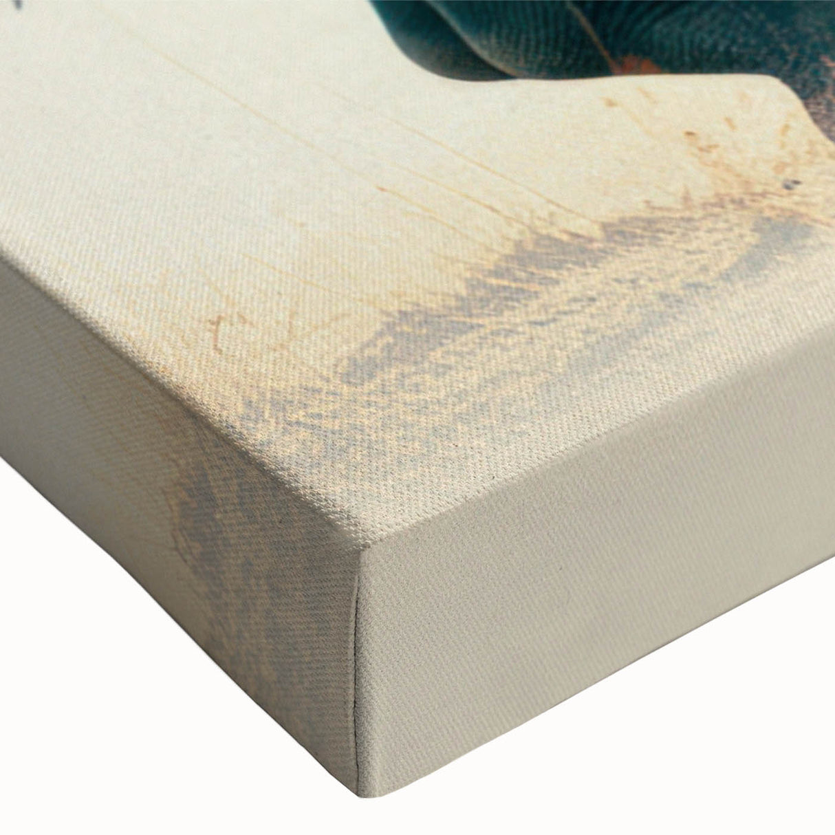 Close-up of a vibrant rhinoceros design wall art canvas, showcasing intricate details and textures in a wildlife theme, perfect for animal lovers and home decor.