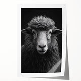 Artistic rolled print showcasing a vibrant sheep design from the "Animals A Wild Life" wall art collection, featuring intricate details and rich colors, perfect for home decor.