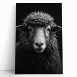 Stretched canvas wall art showcasing a whimsical sheep design, featuring soft pastel colors and intricate detailing, perfect for children's room decor.