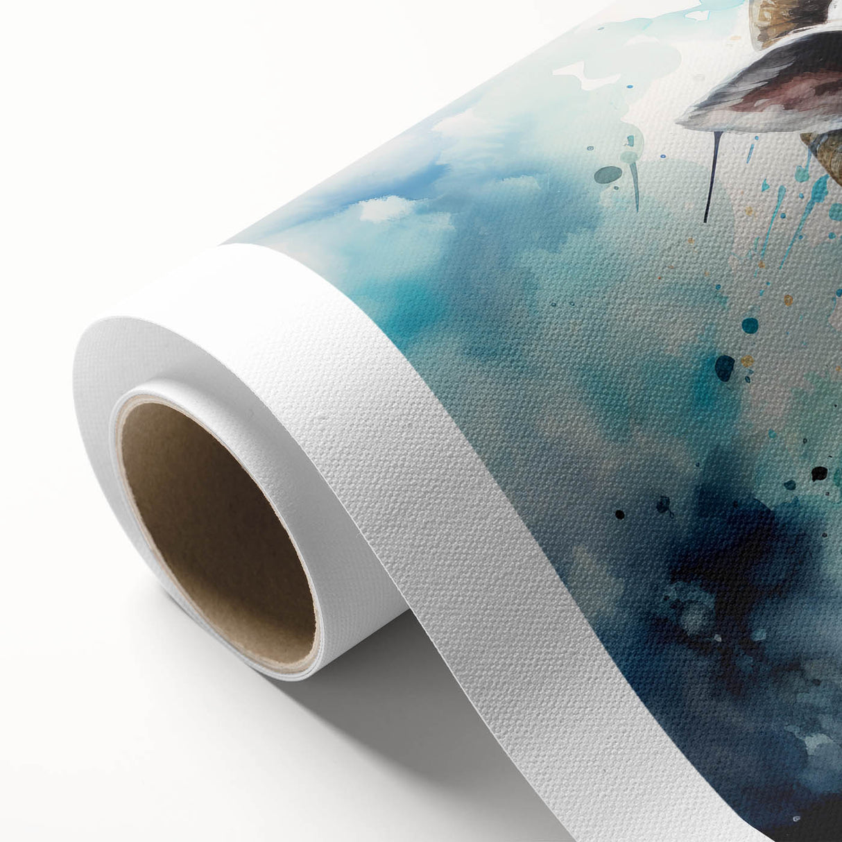 Rolled canvas featuring a whimsical sheep design from the Animals a Wild Life collection, showcasing vibrant colors and playful details, perfect for nursery decor.