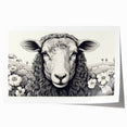 Rolled print showcasing a vibrant sheep design, part of a wild life wall art collection, featuring intricate details and a colorful palette, ideal for home decor.
