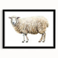 Black-framed wall art featuring a whimsical sheep design from the "Animals of the Wild" collection, ideal for adding charm to children's rooms or nursery decor.