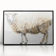 Framed wall art featuring a striking sheep design from the Animals A Wild Life collection, presented in a sleek black frame, perfect for modern decor.