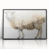 Framed wall art featuring a striking sheep design from the Animals A Wild Life collection, presented in a sleek black frame, perfect for modern decor.
