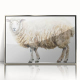 Framed wall art collection featuring a striking silver-acrylic design of a sheep, perfect for adding a modern touch to home decor. This unique piece showcases intricate details and textures, ideal for animal lovers and art enthusiasts alike.