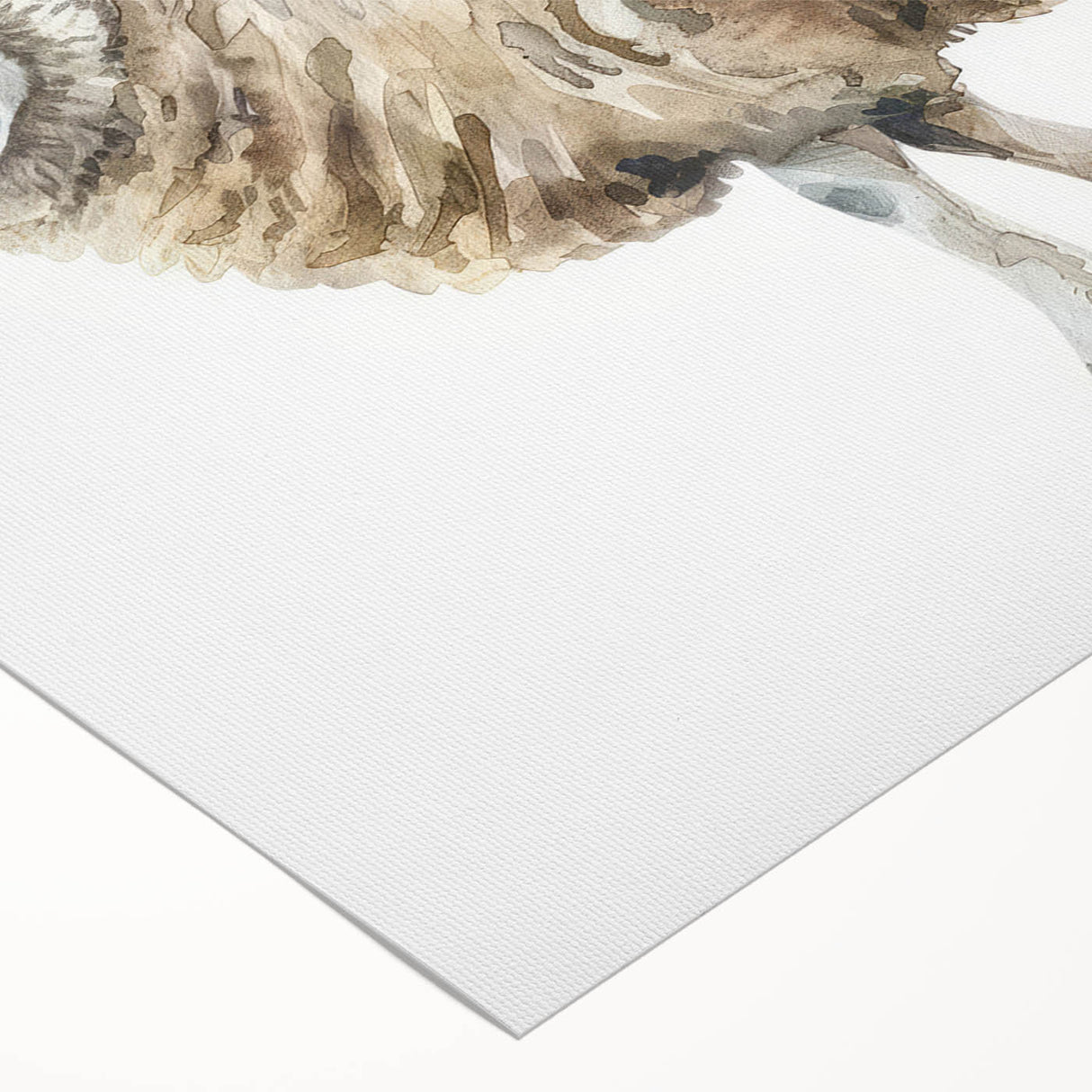 Rolled canvas artwork showcasing a serene sheep design in a natural landscape, featuring soft colors and intricate details, perfect for home decor.
