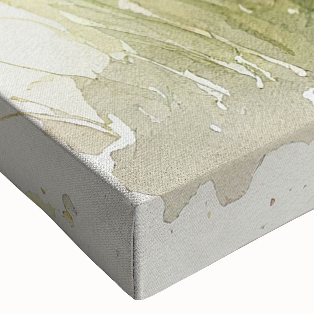Close-up of a stretched canvas wall art featuring a detailed sheep design, showcasing soft textures and earthy colors, perfect for animal lovers and home decor enthusiasts.