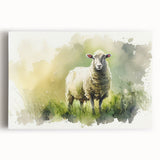 Stretched canvas wall art showcasing a detailed illustration of a wild sheep in a natural setting, perfect for animal lovers and home decor enthusiasts.