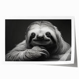 Sloth-themed wall art print showcasing vibrant colors and intricate details, rolled for easy shipping, perfect for nature lovers and home decor enthusiasts.