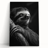 Sloth-themed wall art featuring a vibrant canvas design, showcasing a sloth hanging from a branch, perfect for animal lovers and nature-inspired decor.