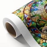 Rolled canvas print showcasing a whimsical sloth design, featuring vibrant colors and intricate details, perfect for nature-themed decor and animal lovers.