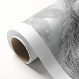Rolled canvas showcasing a vibrant sloth design with lush tropical foliage, ideal for wildlife enthusiasts and home decor, packaged securely for delivery.