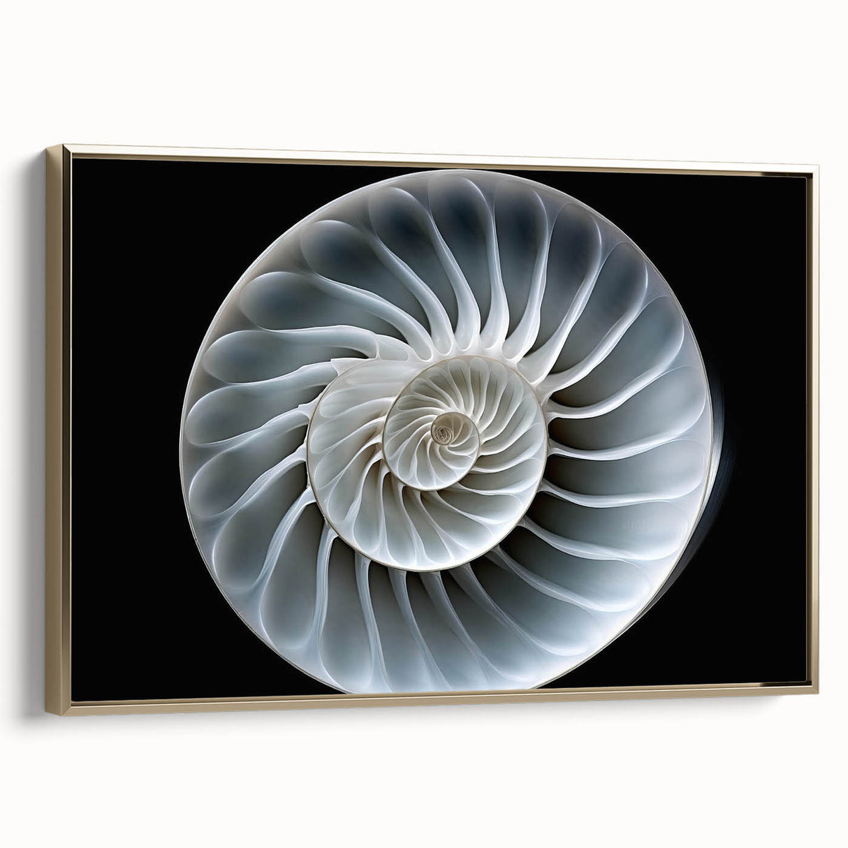 Framed wall art featuring a stylish gold-accented snail design on a textured canvas, perfect for adding a touch of nature-inspired elegance to home decor.