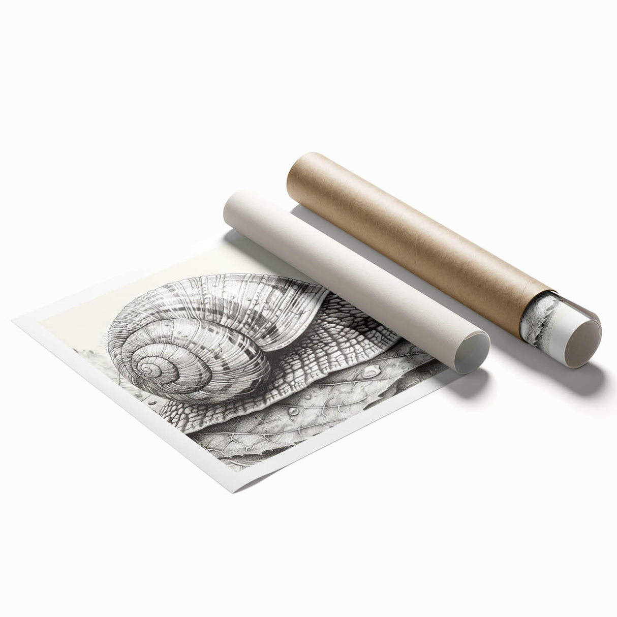 Colorful snail wall art print design featuring intricate patterns, perfect for adding a whimsical touch to home decor. Ideal for nature lovers and art collectors.