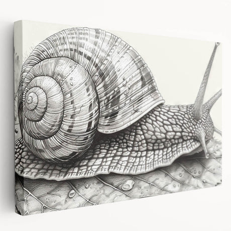 Colorful snail wall art design on stretched canvas, showcasing intricate details and vibrant hues, perfect for nature lovers and modern decor enthusiasts.