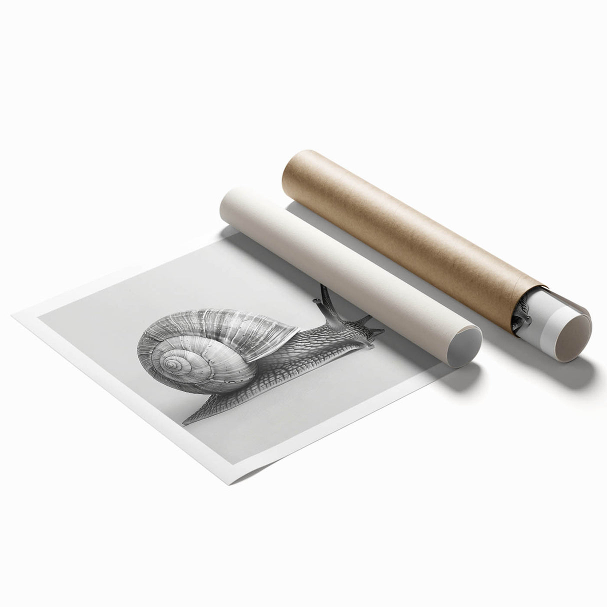 Colorful snail design wall art print featuring intricate patterns, ideal for nature-themed decor. Perfect for adding a whimsical touch to any space.