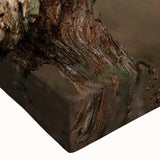 Close-up of a vibrant squirrel design on stretched canvas wall art, showcasing intricate details and rich colors, perfect for wildlife enthusiasts' home decor.