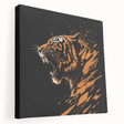 Stretched canvas showcasing a vibrant tiger design in a wild-life theme, featuring rich colors and intricate details, perfect for animal lovers and home decor.