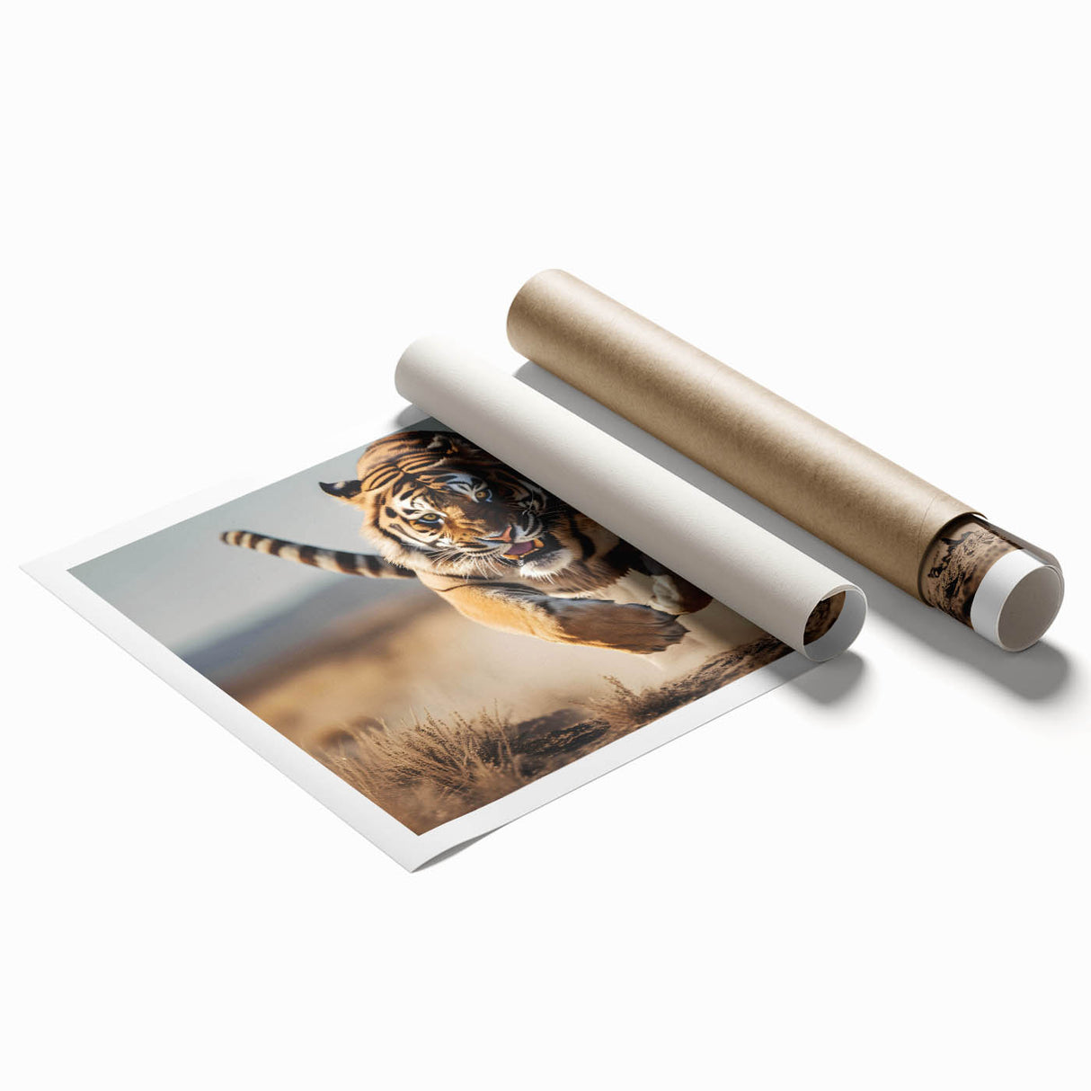 Vibrant wall art featuring a majestic tiger design, showcasing rich orange and black colors, perfect for wildlife enthusiasts and home decor lovers.