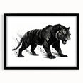 Framed wall art featuring a striking tiger design, showcasing vibrant colors and intricate details, perfect for wildlife enthusiasts and home decor.
