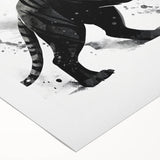 Vibrant rolled canvas artwork depicting a majestic tiger in a wild setting, perfect for animal lovers and home decor enthusiasts, showcasing intricate details and bold colors.