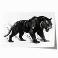 Vibrant rolled print of a majestic tiger in a wild jungle setting, showcasing intricate details and bold colors, perfect for animal lovers and home decor enthusiasts.