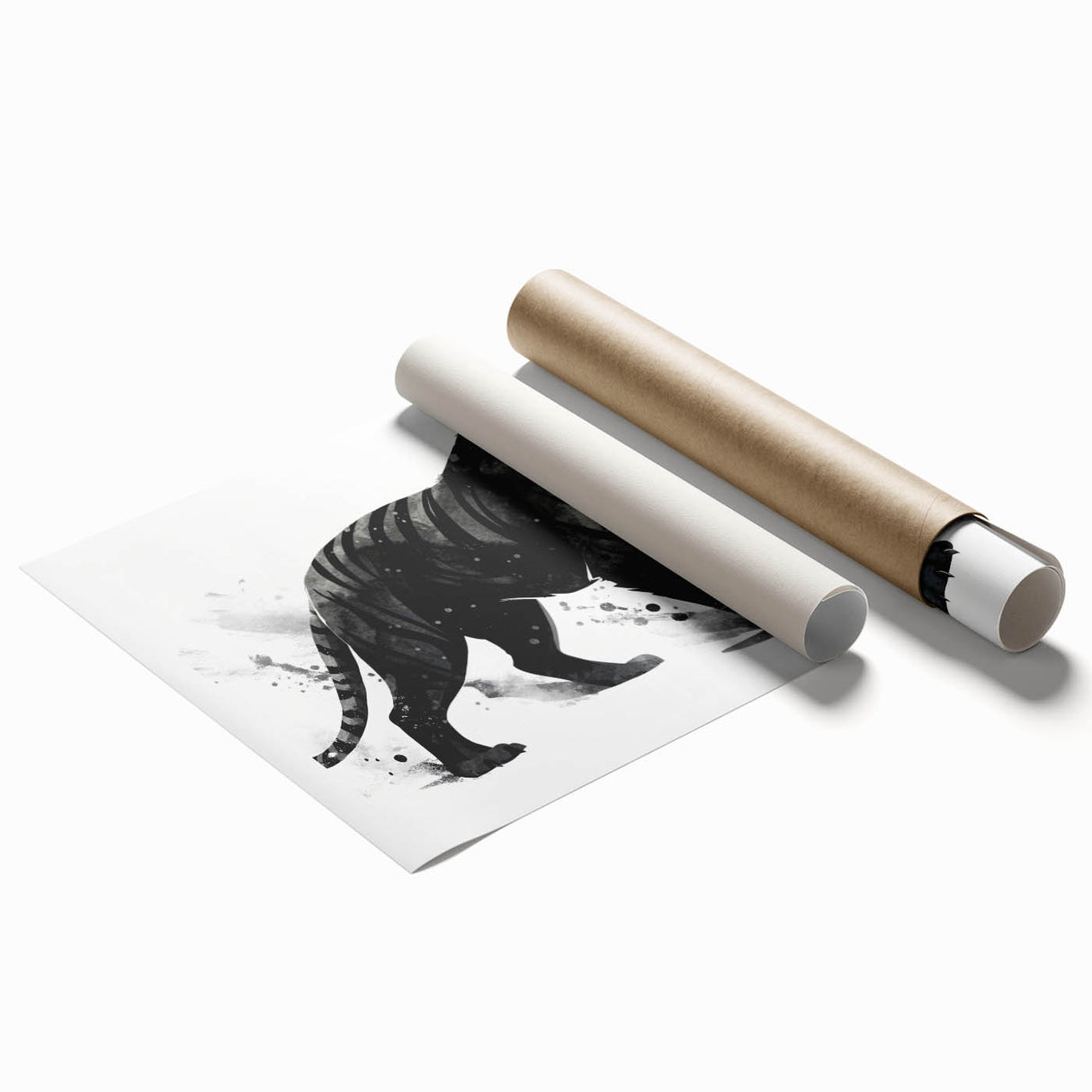 Vibrant wall art print featuring a majestic tiger in a lush jungle setting, showcasing intricate details and bold colors, perfect for wildlife enthusiasts and home decor.