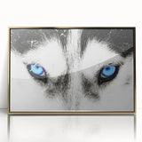 Framed wall art featuring a stunning wolf design with intricate details and a gold acrylic finish, ideal for wildlife enthusiasts and home decor. Perfect addition to any nature-themed space, showcasing the majestic beauty of wolves.