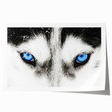 Wolf wall art print showcasing a striking monochrome design with intricate details, perfect for wildlife enthusiasts looking to enhance home decor.