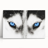 Stretched canvas wall art featuring a striking wolf design in an artistic wild-life style, showcasing intricate details and vibrant colors, perfect for nature lovers.