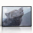 Framed wall art featuring a striking wolf design from the Animals A Wild Life collection, showcasing intricate details and a sleek black frame, ideal for nature enthusiasts.