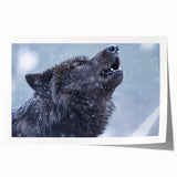Wolf wall art print featuring a striking design of a majestic wolf in a natural setting, showcasing intricate details and vibrant colors, perfect for wildlife enthusiasts.