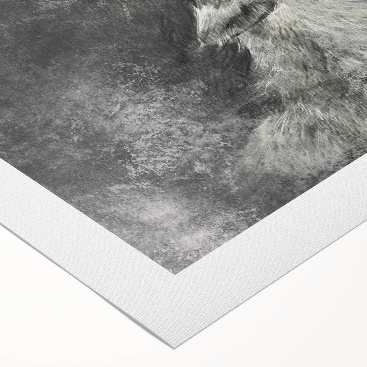 Stunning rolled canvas art featuring a majestic wolf design in a natural setting, ideal for wildlife enthusiasts and home decor lovers. Perfect for adding a touch of nature to any room.