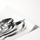 Zebra wall art print showcasing bold black and white stripes, designed for wildlife decor enthusiasts. Perfect for adding a modern touch to home interiors.