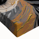 Close-up of a vibrant zebra design canvas wall art piece showcasing bold black and white stripes, perfect for animal-themed decor in modern interiors.