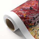 Zebra design wall art on rolled canvas showcasing bold black and white stripes, perfect for adding a touch of wildlife decor to any space.