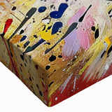 Close-up view of a zebra design stretched canvas wall art piece, showcasing vivid black and white stripes, perfect for wildlife-themed decor in modern interiors.