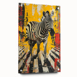 Acrylic glass wall art featuring a striking zebra design from the "Animals A Wild Life" collection, showcasing vibrant colors and intricate details, perfect for animal lovers and modern decor enthusiasts.