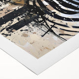 Zebra design wall art on rolled canvas, showcasing bold black and white stripes with a textured finish, ideal for adding a wildlife theme to home decor.