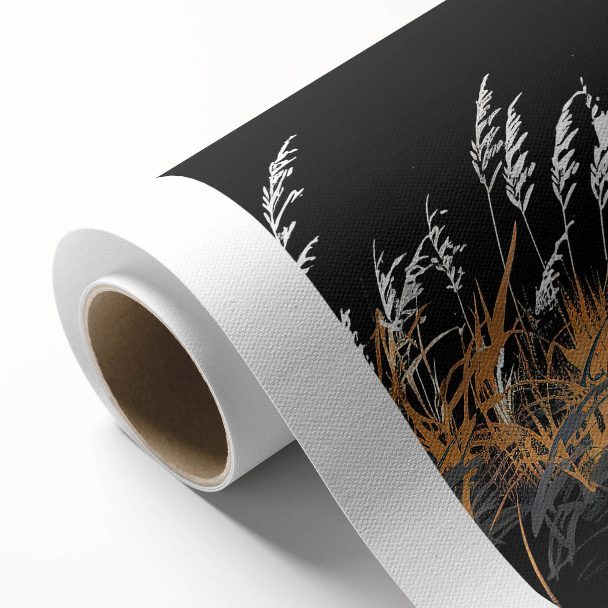 Zebra design wall art featuring vibrant black and white stripes on rolled canvas, ideal for enhancing modern decor. Perfect for animal lovers and art enthusiasts.