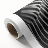 Zebra design wall art on rolled canvas, showcasing bold black and white stripes, ideal for adding a touch of wildlife decor to any room. Perfect for art lovers and collectors.
