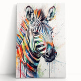 Zebra-themed wall art collection on stretched canvas, showcasing a striking monochrome design that adds a modern touch to any decor. Perfect for animal lovers and art enthusiasts.
