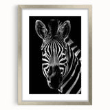 Stylish framed wall art collection featuring a silver mat and zebra design, perfect for enhancing modern decor with a touch of wildlife elegance.