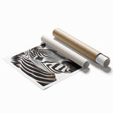 Vibrant zebra wall art design featuring bold black and white stripes, perfect for adding a touch of wildlife charm to any room décor. Ideal for animal lovers.