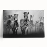 Zebra-themed wall art canvas showcasing a vibrant and textured design, perfect for adding a touch of wildlife elegance to any interior space. Ideal for animal lovers and home decor enthusiasts.